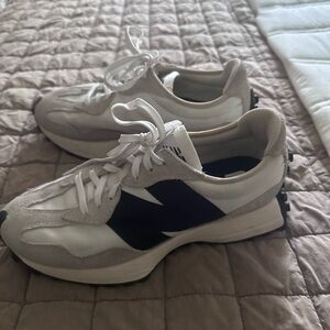 New Balance White and Gray Athletic Shoes